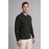 Defacto I2039AXKH538 Haki Regular Fit Düğmeli Polo Yaka Basic Sweatshirt