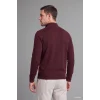 Defacto A5184AXBR34 Bordo Standart Fit Normal Kesim Dik Yaka Yarım Fermuarlı Basic Düz Triko Kazak