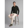 Defacto I2039AXKH538 Haki Regular Fit Düğmeli Polo Yaka Basic Sweatshirt
