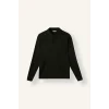 Defacto I2039AXKH538 Haki Regular Fit Düğmeli Polo Yaka Basic Sweatshirt