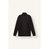 Defacto F2302AXBK81 Siyah Sıcak Tutan Standart Fit Dik Yaka Yarım Fermuarlı Polar Sporcu Basic Sweatshirt