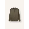 Defacto H7595AXKH82 Haki Standart Fit Yarım Fermuarlı Polo Yaka Triko Basic Kazak