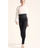 Defacto I9661AXER138 Ekru Bağcık Detaylı Crop Krep Uzun Kollu Basic Bluz