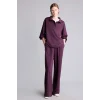 Defacto I8419AXPR38 Mor Balloon Fit Yarım Fermuarlı Basic Sweatshirt