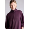 Defacto I8419AXPR38 Mor Balloon Fit Yarım Fermuarlı Basic Sweatshirt