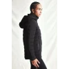 Defacto E9253AXBK81 Siyah Rüzgar Geçirmez Su İtici Regular Fit Kapüşonlu Fermuarlı Cepli Şişme Mont
