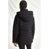 Defacto E9253AXBK81 Siyah Rüzgar Geçirmez Su İtici Regular Fit Kapüşonlu Fermuarlı Cepli Şişme Mont