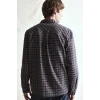 Defacto I0183AXNV64 Lacivert %100 Pamuk Regular Fit Polo Yaka Kareli Flanel Uzun Kollu Gömlek