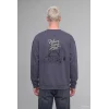 Defacto H9863AXGR328 Gri Boxy Fit Bisiklet Yaka Sırtı Baskılı Sweatshirt