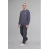 Defacto H9863AXGR328 Gri Boxy Fit Bisiklet Yaka Sırtı Baskılı Sweatshirt