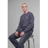 Defacto H9863AXGR328 Gri Boxy Fit Bisiklet Yaka Sırtı Baskılı Sweatshirt