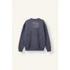 Defacto H9863AXGR328 Gri Boxy Fit Bisiklet Yaka Sırtı Baskılı Sweatshirt