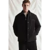 Defacto H1898AXBK81 Siyah Su Geçirmez Slim Fit Çıtçıtlı Cepli Mont