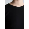 Defacto I4450AXBK81 Siyah Slim Fit Bisiklet Yaka Fitilli Kaşkorse Uzun Kollu Basic Tişört