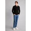 Defacto F1523AXBK81 Siyah Standart Fıt Polo Yaka Triko Kazak