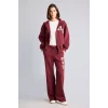 Defacto I3023AXBR98 Bordo Harry Potter Gryffindor Baskılı Kapüşonlu Oversize Fermuarlı Kalın Hırka Sweatshirt