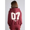 Defacto I3023AXBR98 Bordo Harry Potter Gryffindor Baskılı Kapüşonlu Oversize Fermuarlı Kalın Hırka Sweatshirt