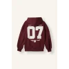 Defacto I3023AXBR98 Bordo Harry Potter Gryffindor Baskılı Kapüşonlu Oversize Fermuarlı Kalın Hırka Sweatshirt
