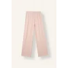 Defacto I6141AXPN436 Pembe Regular Fit V Yaka Düğmeli Nakışlı Uzun Kollu 2li Pijama Takımı