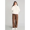 Defacto H3822AXER219 Ekru Regular Fit Dik Yaka Şişme Mont