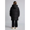 Defacto H6145A8BK27 Siyah Kapitone Kanguru Cepli Şişme Kapüşonlu Parka Kız Çocuk