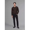Defacto D0454AXBN497 Kahve Standart Fit Düğmeli Polo Yaka Triko Kazak