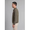 Defacto I2055AXKH422 Haki Regular Fıt Polo Yaka Fitilli Kadife Sweatshirt