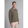 Defacto I2055AXKH422 Haki Regular Fıt Polo Yaka Fitilli Kadife Sweatshirt