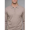 Defacto H7595AXBG766 Bej Standart Fit Yarım Fermuarlı Polo Yaka Triko Basic Kazak
