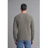 Defacto C8814AXGN563 Yeşil Standart Fit Bisiklet Yaka Fitilli Triko Basic Kazak