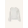 Defacto I4450AXER105 Ekru Slim Fit Bisiklet Yaka Fitilli Kaşkorse Uzun Kollu Basic Tişört