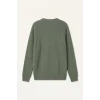 Defacto C8814AXGN563 Yeşil Standart Fit Bisiklet Yaka Fitilli Triko Basic Kazak