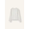 Defacto I4450AXER105 Ekru Slim Fit Bisiklet Yaka Fitilli Kaşkorse Uzun Kollu Basic Tişört