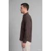 Defacto A8028AXBN336 Kahve %100 Pamuk Regular Fit Polo Yaka Oxford Basic Uzun Kollu Gömlek