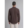 Defacto A8028AXBN336 Kahve %100 Pamuk Regular Fit Polo Yaka Oxford Basic Uzun Kollu Gömlek