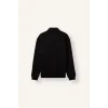Defacto H1833AXBK81 Siyah Pamuklu Regular Fıt Polo Yaka Kalın Kumaş Sweatshirt