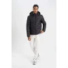 A3034 DeFactoFit Su İtici Slim Fit Kapüşonlu Mont