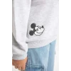 A5603 Disney Mickey & Minnie Oversize Fit Geniş Kalıp Bisiklet Yaka Sweatshirt