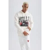 A7270 NBA Chicago Bulls Boxy Fit Sweat Shirt