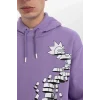 A7867 Rick and Morty Boxy Fit Kapüşonlu Sweatshirt