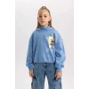 A8415 Oversize Geniş Kalıp Kapüşonlu İçi Yumuşak Tüylü Kalın Sweatshirt
