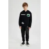 B3069 Erkek Çocuk Minecraft Kapüşonlu Sweatshirt