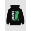 B3069 Erkek Çocuk Minecraft Kapüşonlu Sweatshirt
