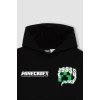 B3069 Erkek Çocuk Minecraft Kapüşonlu Sweatshirt