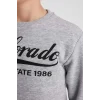 B3576 Baskılı Sweatshirt Eşofman Altı 2li Takım