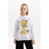B4729 Kapüşonlu İçi Yumuşak Tüylü Sweatshirt