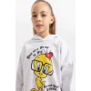 B4729 Kapüşonlu İçi Yumuşak Tüylü Sweatshirt