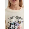 B4736 Disney Mickey Mouse & Friends Bisiklet Yaka Sweatshirt
