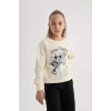 B4736 Disney Mickey Mouse & Friends Bisiklet Yaka Sweatshirt