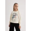 B4736 Disney Mickey Mouse & Friends Bisiklet Yaka Sweatshirt